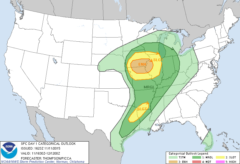 Storm Chase of 11 November, 2015