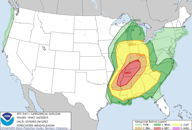 Storm Chase of December 23, 2015