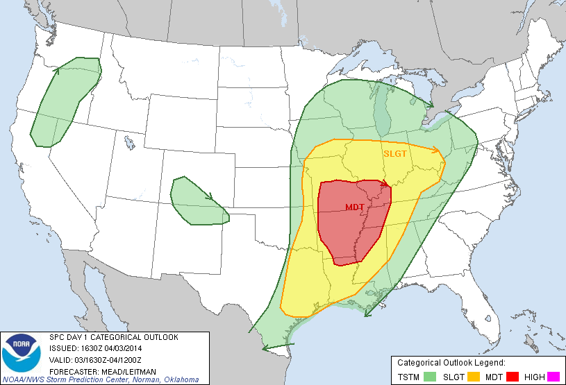 Storm Chase of April 3rd, 2014.